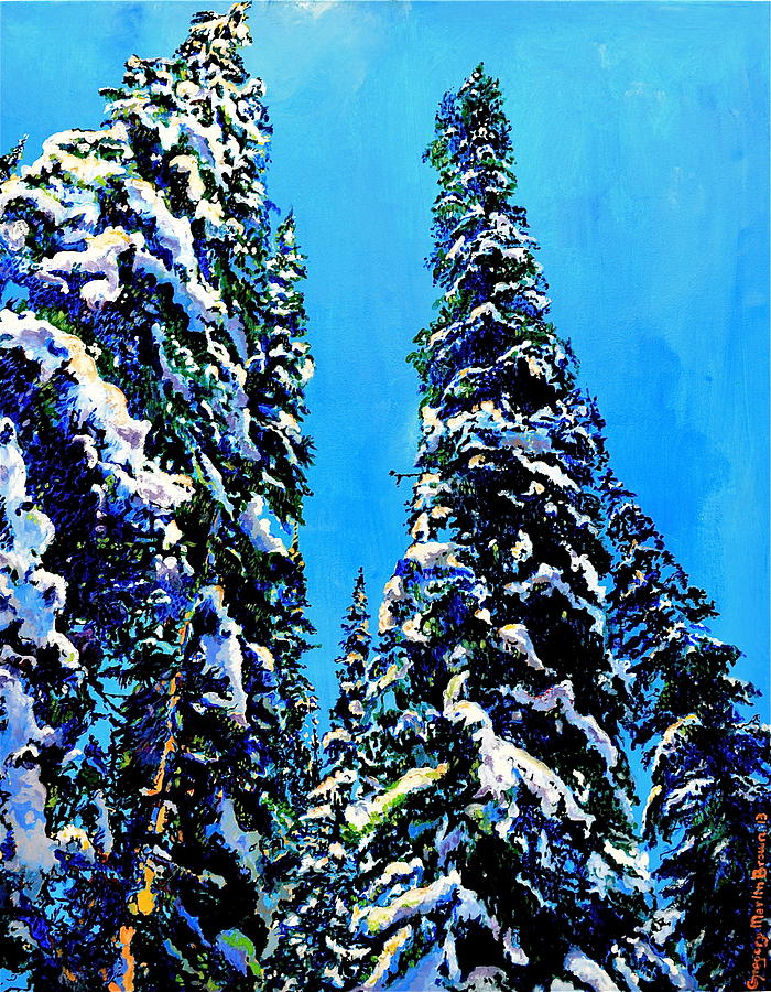 Tree Painting - Powder Kings by Gregory Merlin Brown