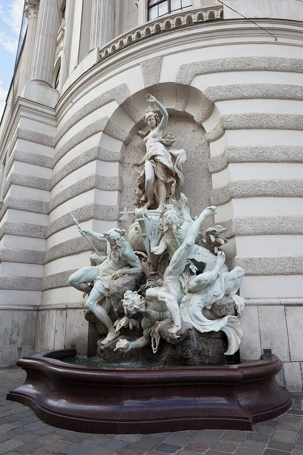 Power at Sea Fountain at Hofburg Palace in Vienna Photograph by Artur Bogacki