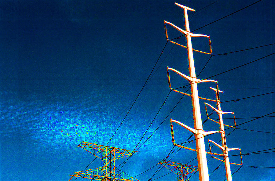 Power Line Light Clouds 2 Photograph by Lyle Crump