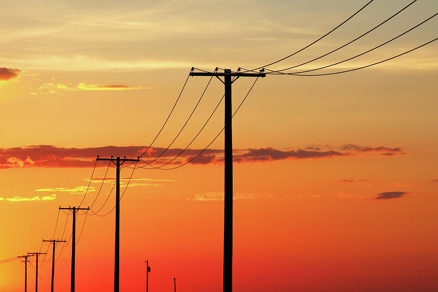 Power Line Silhouette Photograph by Todd Klassy