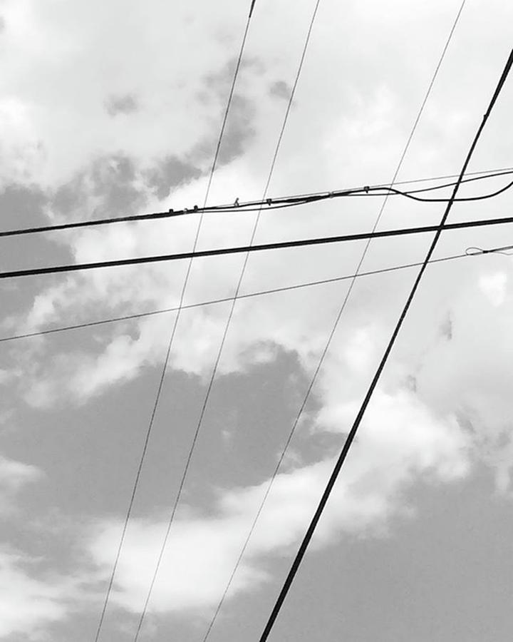 Sky Photograph - Power Lines // #minimal #minimalist by Megan Bishop