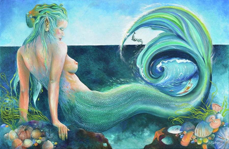 Power of the Ocean Painting by Shelly Wilkerson