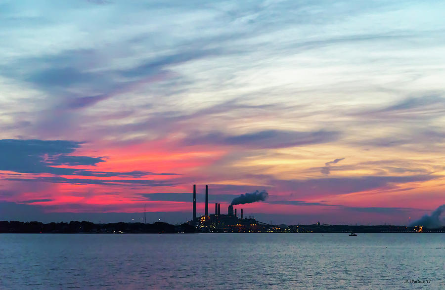 Power Plant Sunset Photograph by Brian Wallace