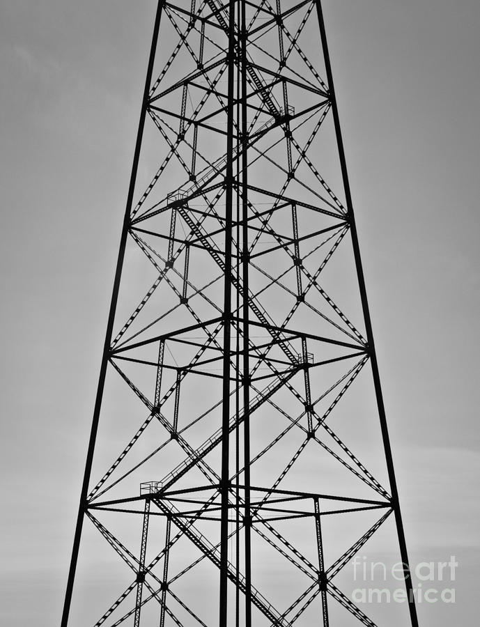 Geometric Pattern Photograph - Power tower by Agata Wisniowska Geometric Pattern Photograph - Power tower by Agata Wisniowska