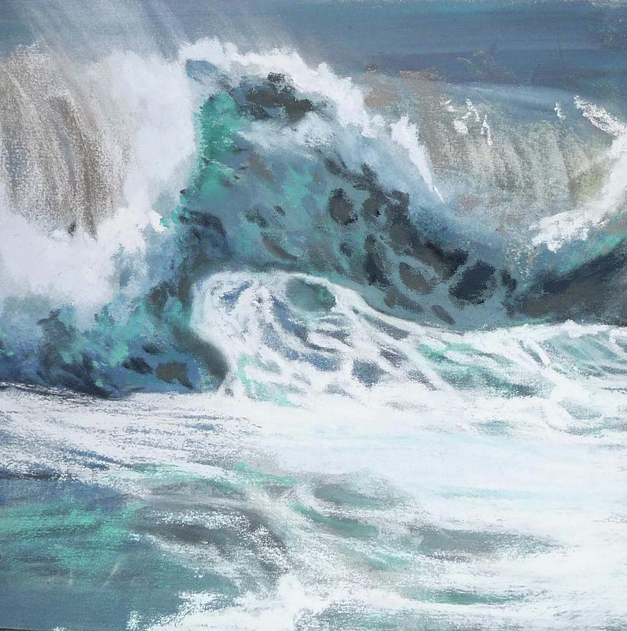 Power Wave Painting By Bonnie Hineline-kempner - Fine Art America