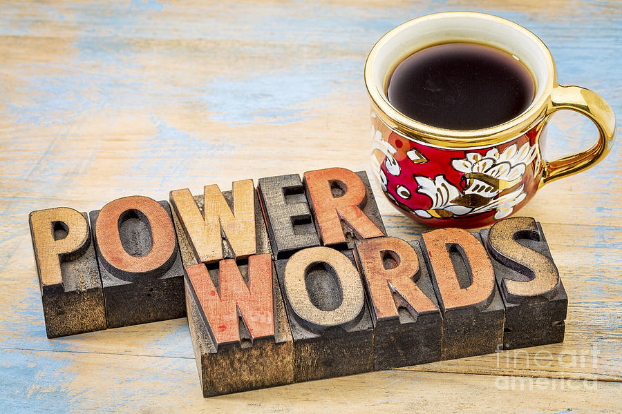 Power Words In Vintage Wood Type Photograph by Marek Uliasz