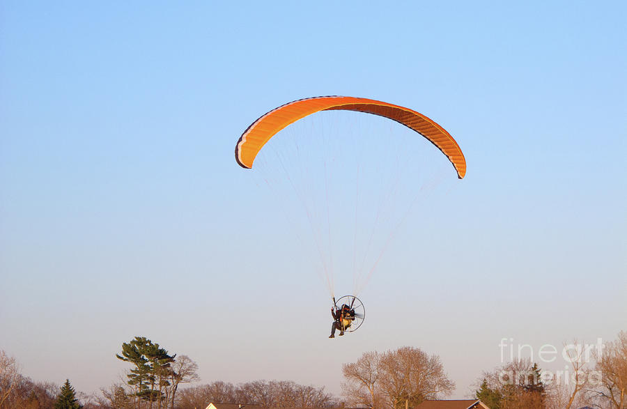 Powered Paraglider Photograph by Ann Horn