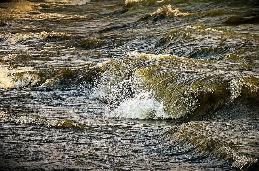 Wave Photograph - Powerful by Gemdelin Jackson