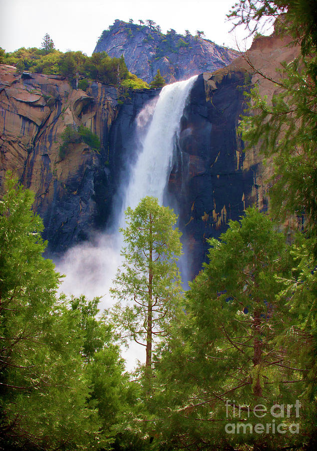 Powerful Yosemite Falls Color II Photograph by Chuck Kuhn