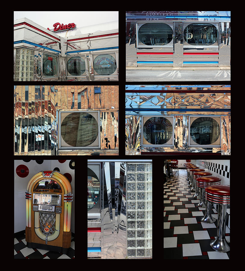 Powers Diner Collage Photograph by Mary Bedy