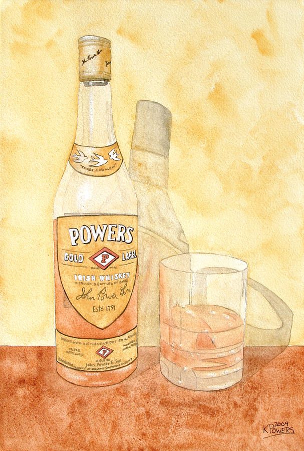 Bottle Painting - Powers Irish Whiskey by Ken Powers