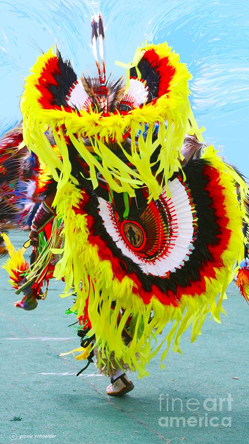 Powwow Dancer ... Montana Art Photo  Photograph by GiselaSchneider MontanaArtist