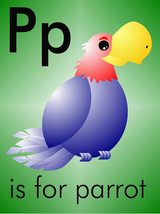 Pp is for parrot Painting by D A Diggs - Fine Art America