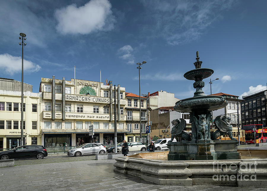 Praca Dos Leoes Square In Central Porto City Portugal Photograph by JM Travel Photography