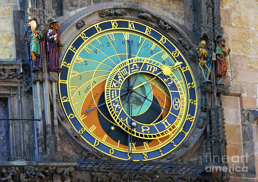 Architecture Photograph - Prague Astronomical Clock by Mariola Bitner