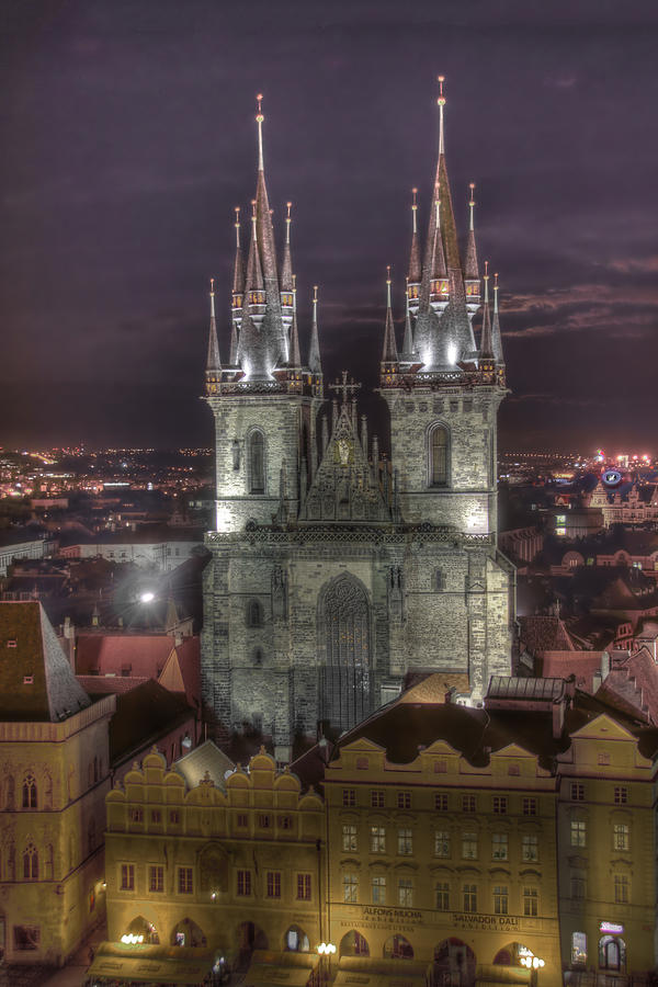 Prague at Night Photograph by Alan Toepfer