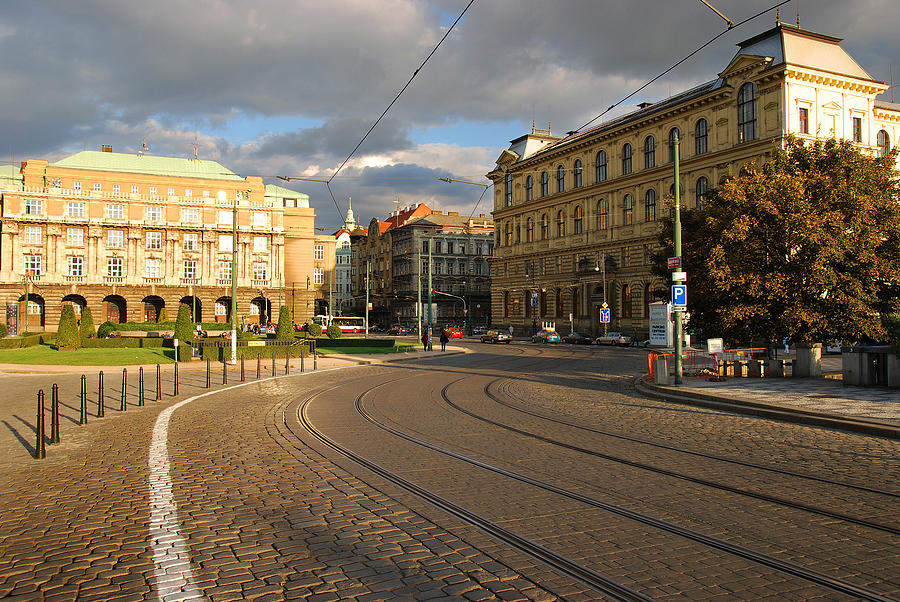 Prague Photograph - Prague Brick Street by Evgeny Ivanov Prague Photograph - Prague Brick Street by Evgeny Ivanov