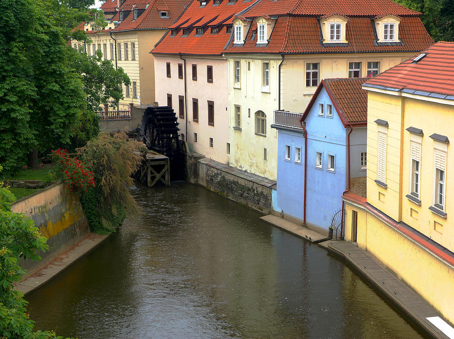Prague Photograph - Prague Canal Mill by C H Apperson