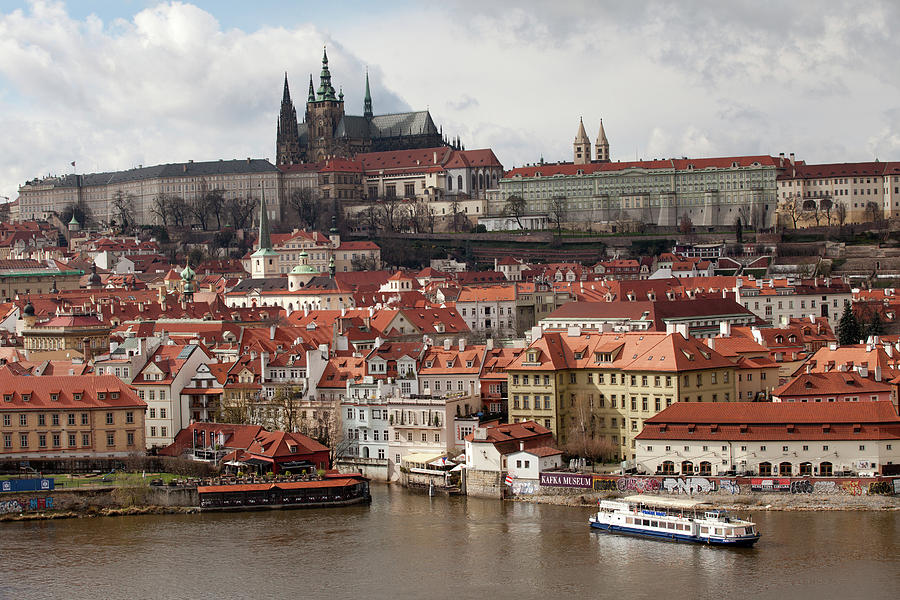 Prague Castle from Old Town Bridge Tower Photograph by Aivar Mikko