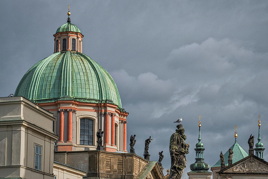 Prague Church Dome Photograph by Stuart Litoff