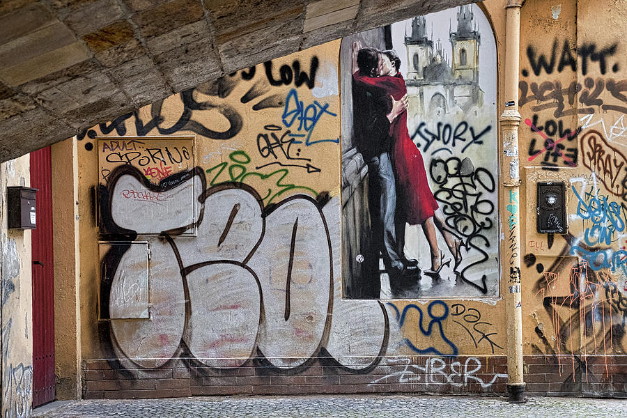 Prague Graffiti and Wall Art Photograph by Stuart Litoff