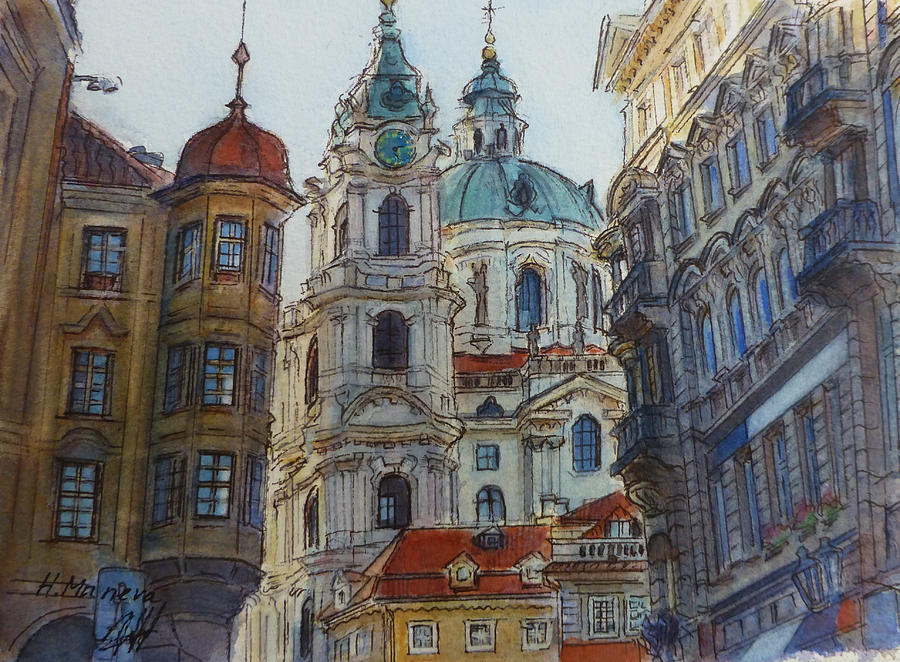 Prague II  Painting by Henrieta Maneva