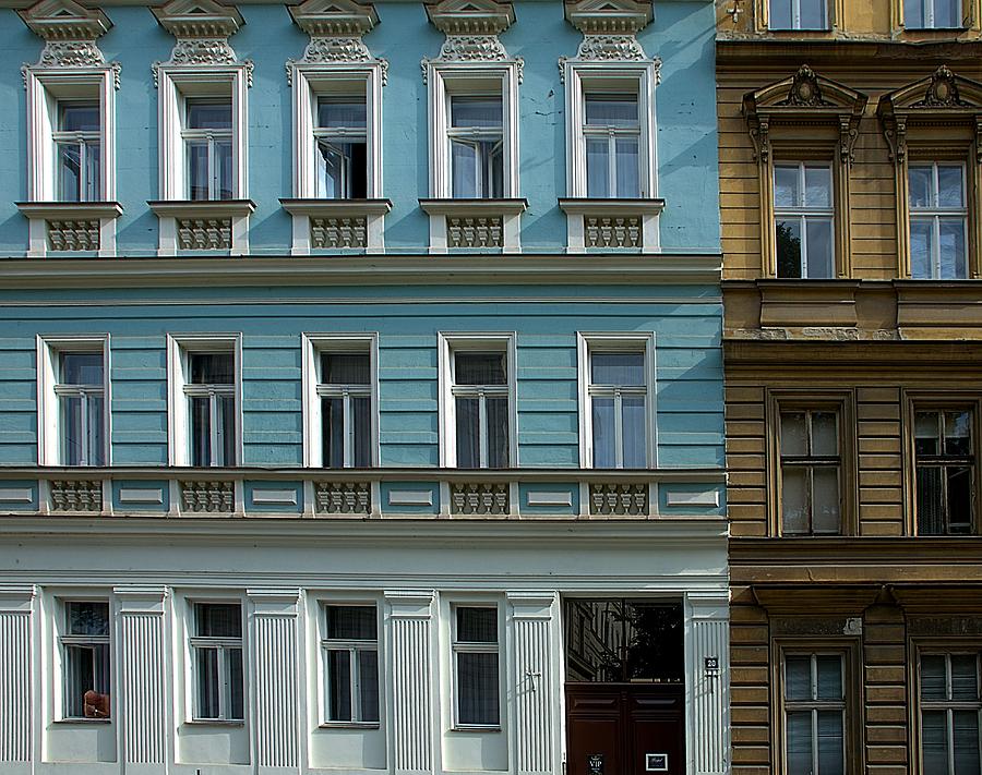 Prague Man in Window Photograph by Steven Richman