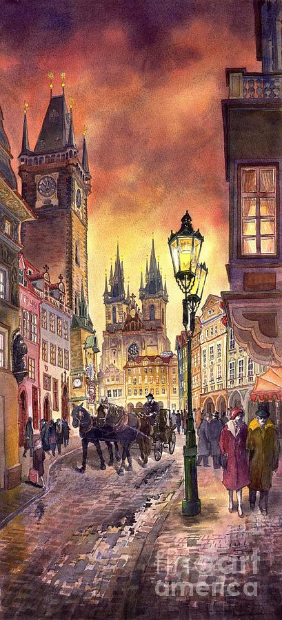 Architecture Painting - Prague Old Town Squere by Yuriy Shevchuk