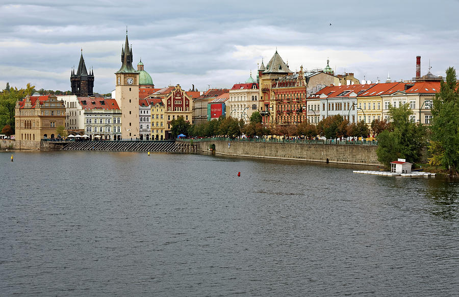 Prague on the Danube Photograph by Sally Weigand