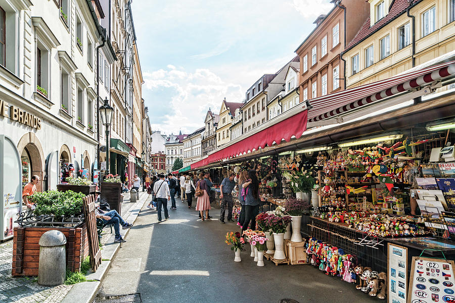 Prague Street Market Photograph by Sharon Popek