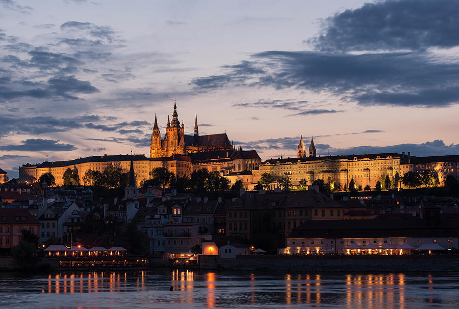 Prague Twilight Photograph by Alex Lapidus
