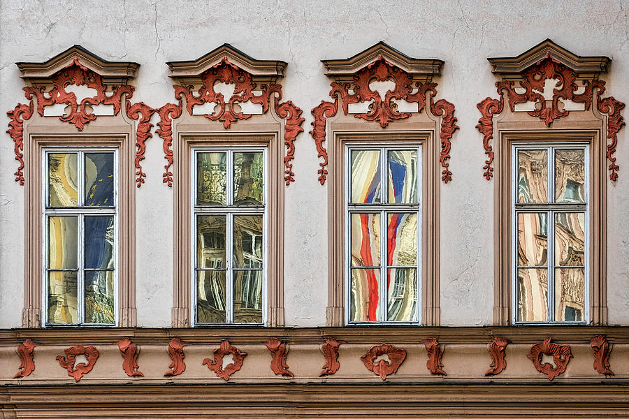 Prague Window Reflections Photograph by Stuart Litoff