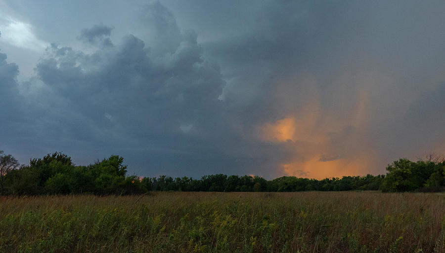 Prairie and Stormy Sky Photograph by David Drew