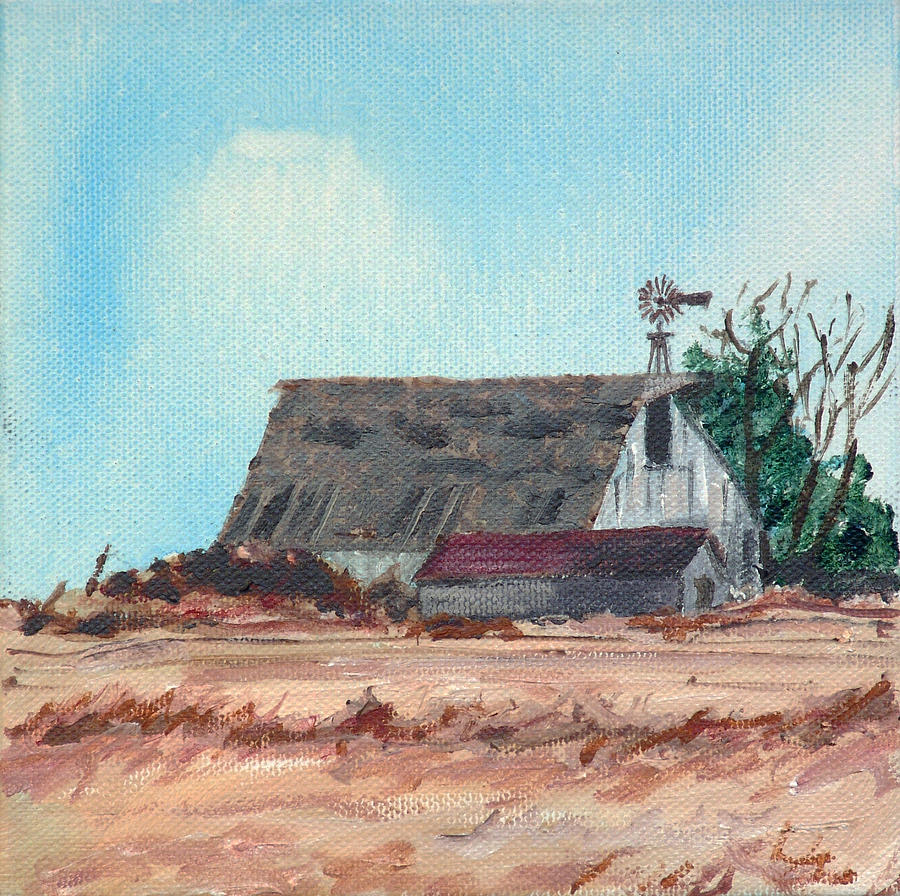 Prairie Barn Painting by Kevin Callahan