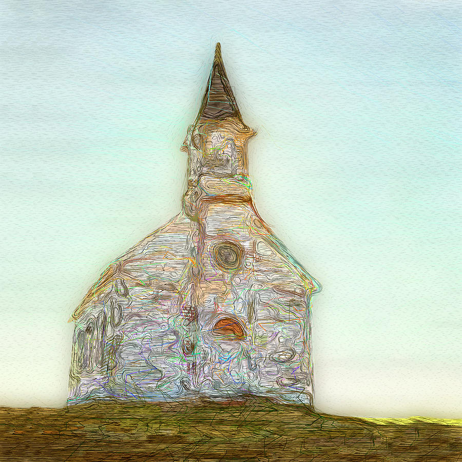 Prairie Church Digital Art by Ken Crost