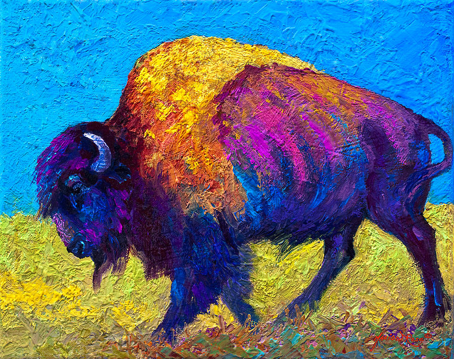 Prairie Dusk Painting by Marion Rose