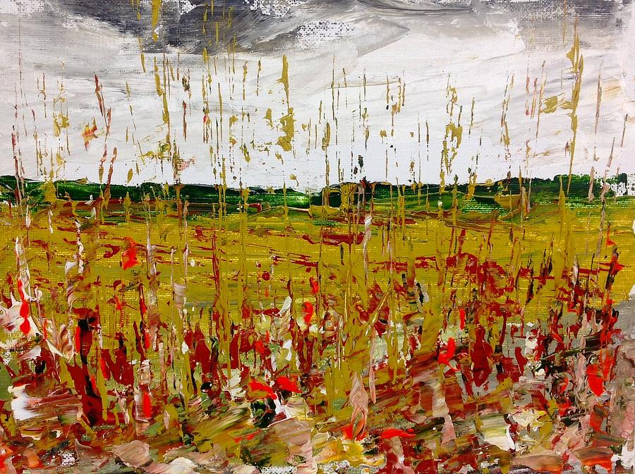 Prairie Grass with Wildflowers Painting by Desmond Raymond