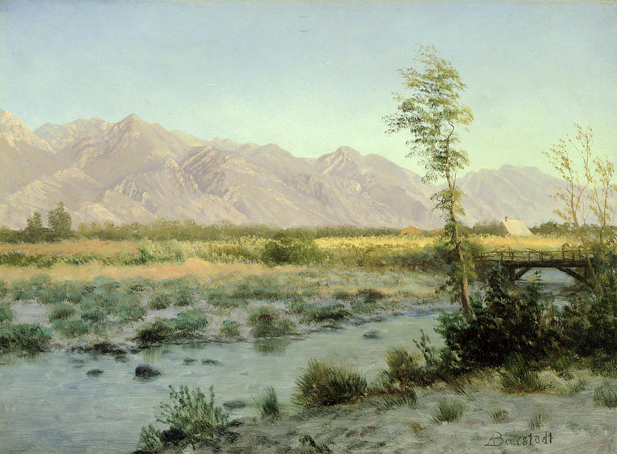 Mountain Painting - Prairie Landscape by Albert Bierstadt
