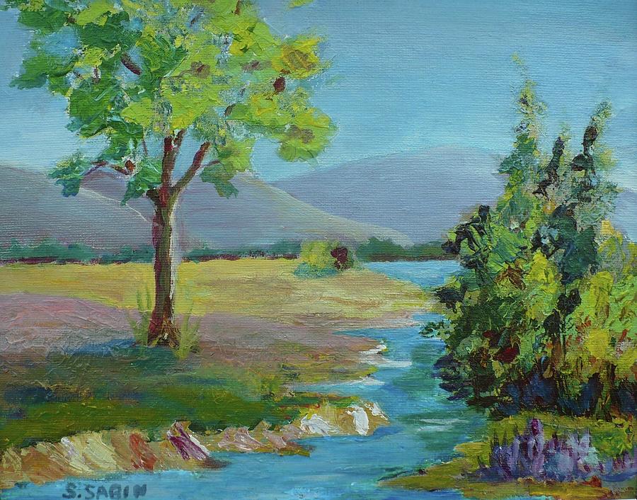 Prairie Landscape Painting by Saga Sabin