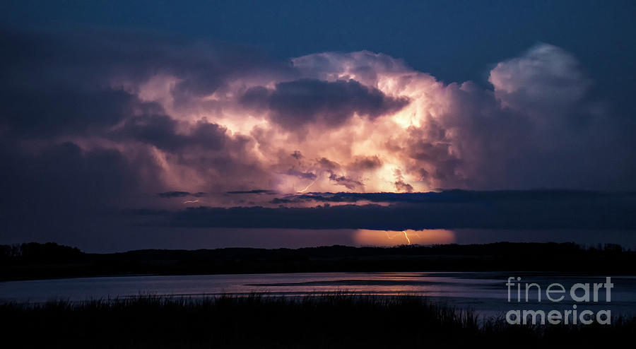 Prairie Lightning Storm Photograph by Bob Christopher