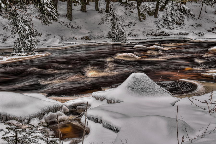 Prairie River Winter Photograph by Dale Kauzlaric