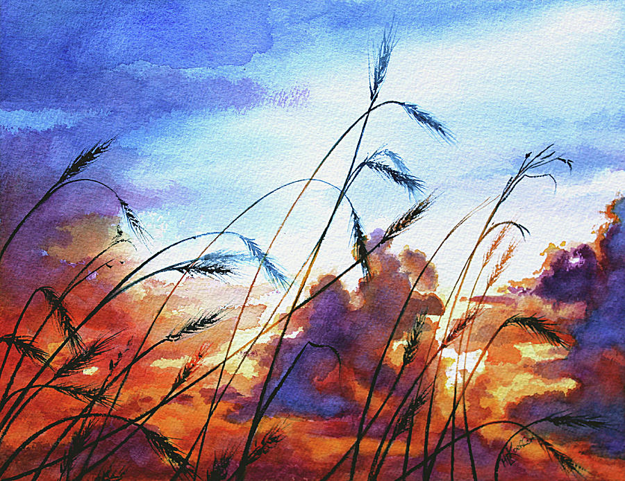 Prairie Sky Painting by Hanne Lore Koehler