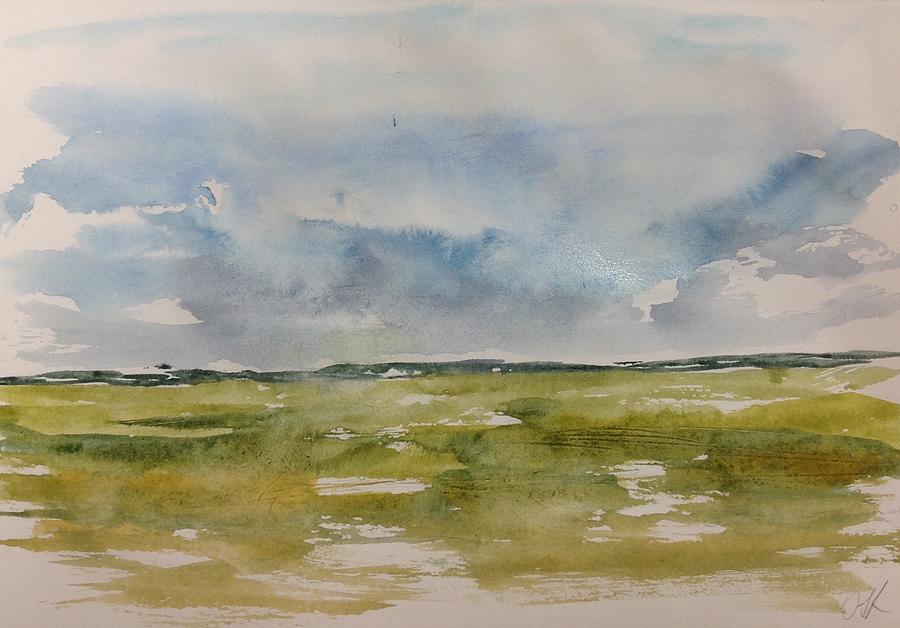 Prairie Sky Wash Painting by Desmond Raymond