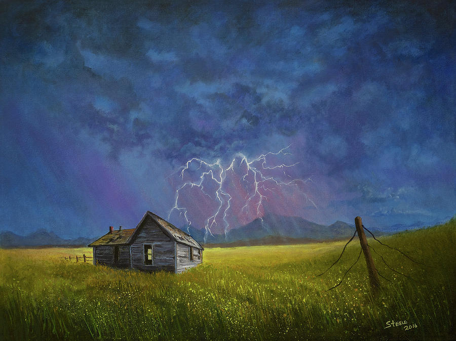 Prairie Storm Painting by Chris Steele