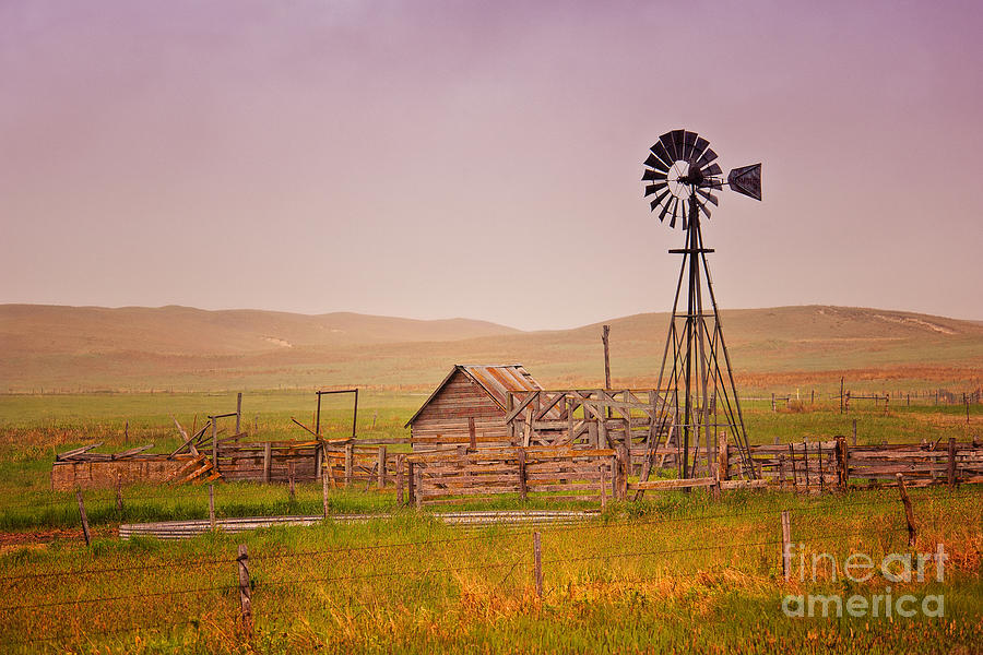 Prairie Windmill Photograph by Timothy Flanigan