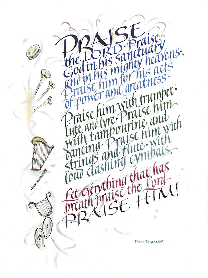 Music Painting - Praise the Lord by Judy Dodds