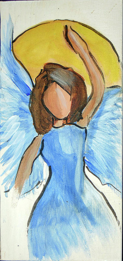 Praising Angel Painting by Loretta Nash