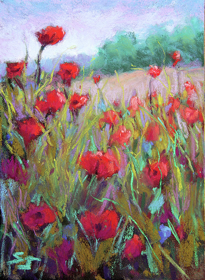 Praising Poppies Painting by Susan Jenkins