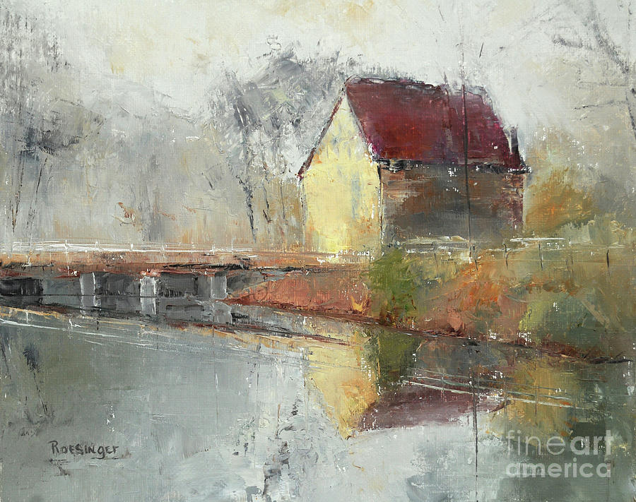 Prallsville Mills Painting - Prallsville Mills, Stockton NJ by Cindy Roesinger Prallsville Mills Painting - Prallsville Mills, Stockton NJ by Cindy Roesinger