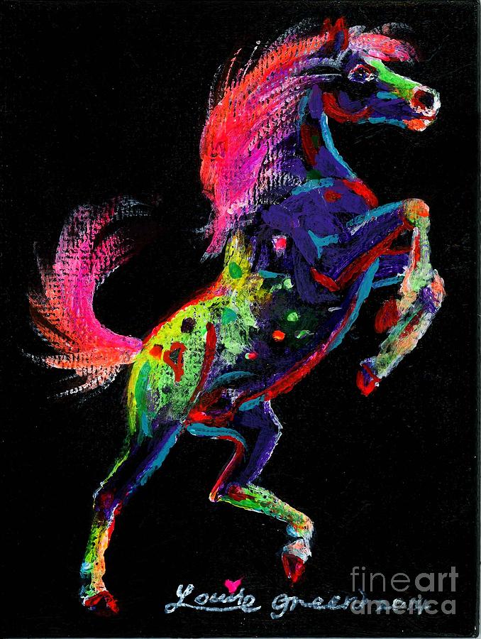 Prancing Pony Painting by Louise Green - Fine Art America